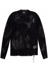 chunky-knit crewneck sweater Weiß